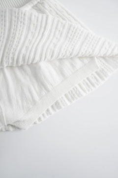 Marshmallow Cable Knit Skirt (White)