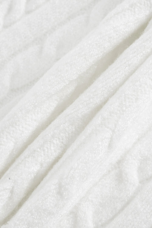 Marshmallow Cable Knit Skirt (White)