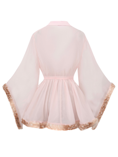 Bambi Princess Fur Chiffon Robe (Pink)