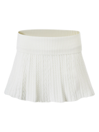 Marshmallow Cable Knit Skirt (White)