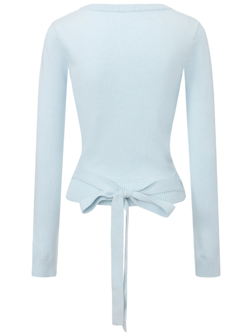 Ballet Knit Wrap Cardigan (Ice Blue)