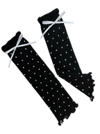Polka Dot Leg Warmer (Black)