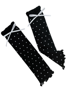 Polka Dot Leg Warmer (Black)