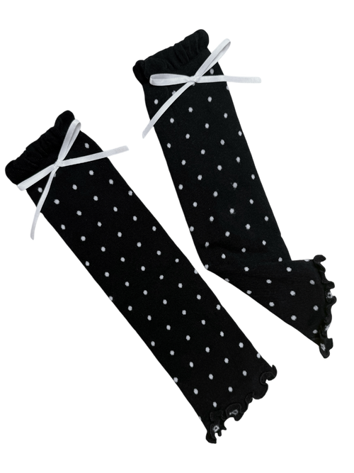 Polka Dot Leg Warmer (Black)