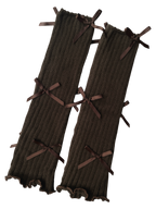 Layered Bow Leg Warmer (Brown)