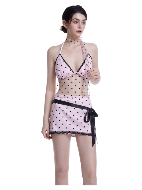 Dottie Polka Dot Mesh Skirt