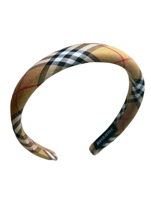 Plaid Headband (Khaki)