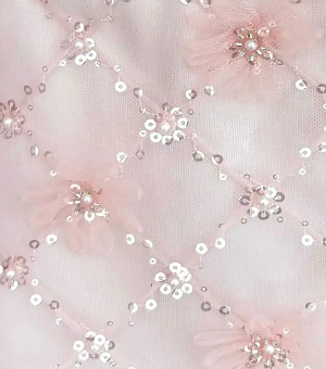 Sequin Mesh:100%Polyester