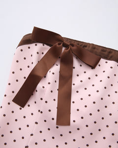 Dolly Polka Dot Dress+ Petticoat (Pink Mocha)