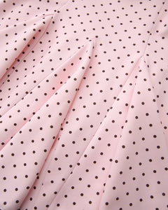 Dolly Polka Dot Dress+ Petticoat (Pink Mocha)
