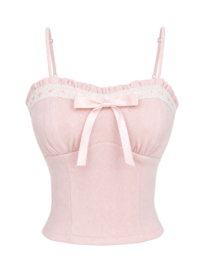 Sweetheart  Cotton Pointelle Top
