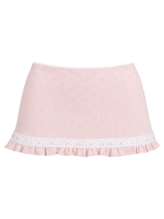 Sweetheart  Cotton Pointelle Skirt