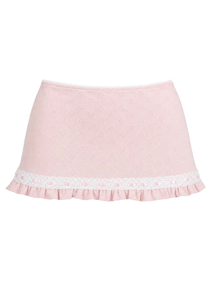 Sweetheart  Cotton Pointelle Skirt