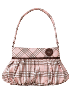 Girly Plaid Pleated Bag