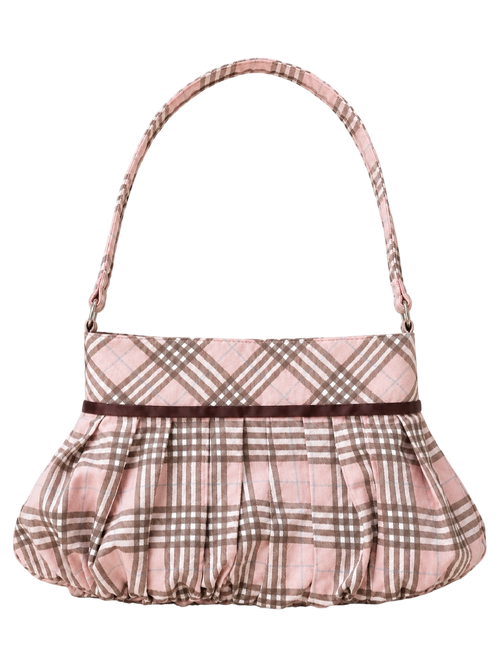 Girly Plaid Pleated Bag