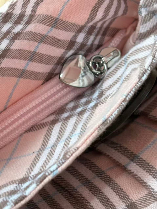 Girly Plaid Pleated Bag