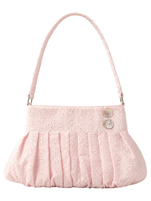 Coquette Cotton Eyelet Bag（Pink）