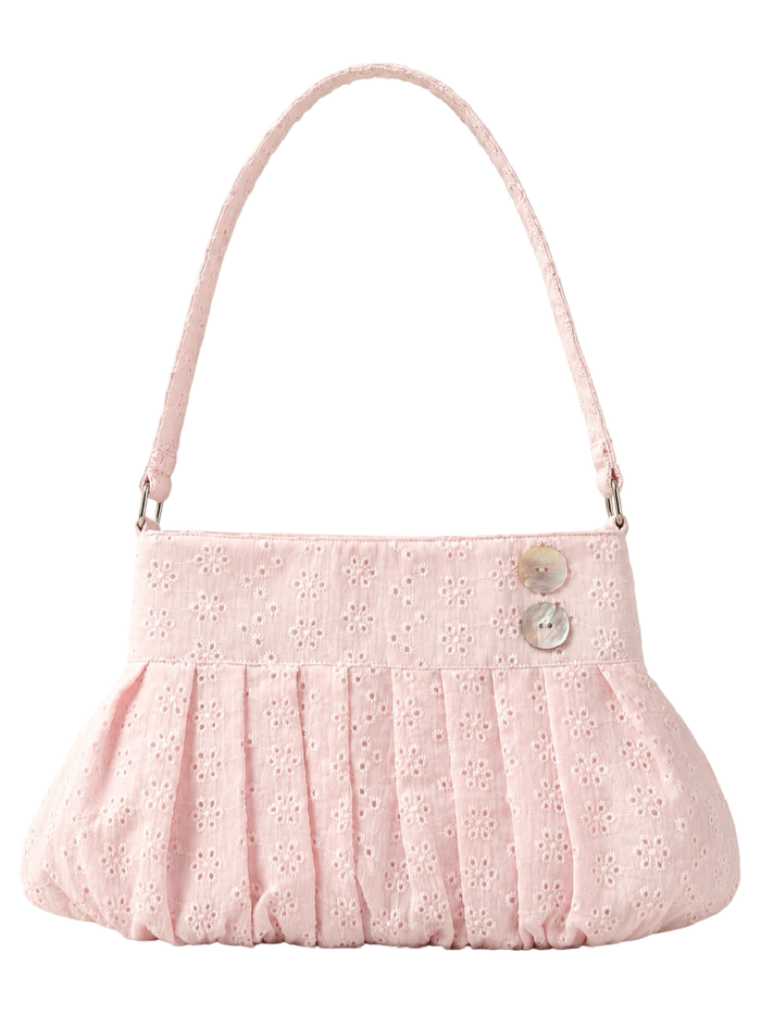 Coquette Cotton Eyelet Bag（Pink）