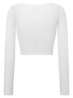 Coquette Frilly Cotton Shell Cardigan(White)