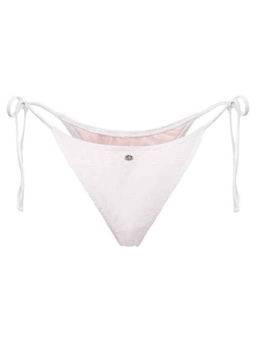 Coquette Cotton Eyelet Bikini Bottom (White)