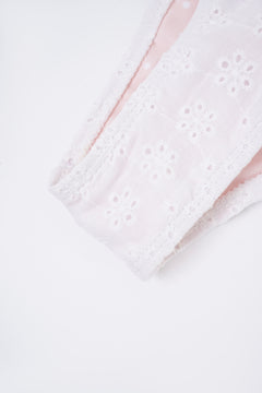 Coquette Cotton Eyelet Bikini Bottom (White)