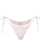 Coquette Cotton Eyelet Bikini Bottom (White)