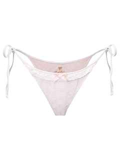 Coquette Cotton Eyelet Bikini Bottom (White)