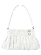Coquette Cotton Eyelet Bag（White）