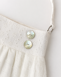 Coquette Cotton Eyelet Bag（White）