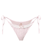 Coquette Cotton Eyelet Bikini Bottom (Pink)