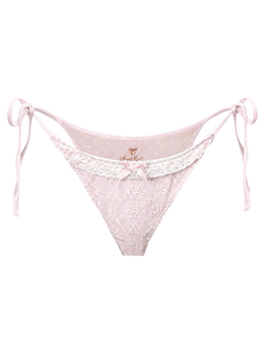 Coquette Cotton Eyelet Bikini Bottom (Pink)