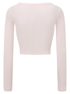 Coquette Frilly Cotton Shell Cardigan(Pink)