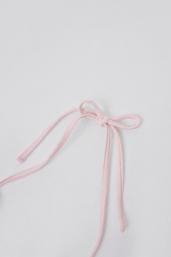 Coquette Cotton Eyelet Bikini Top (Pink) - styling detail - Angel Ruche