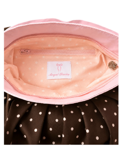 Dolly Polka Dot Bag (Chocolate) - styling detail - Angel Ruche