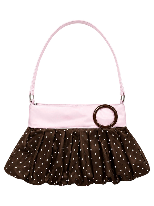 Dolly Polka Dot Bag (Chocolate) - Angel Ruche