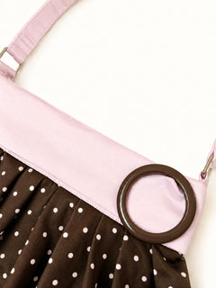 Dolly Polka Dot Bag (Chocolate) - styling detail - Angel Ruche