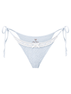 Coquette Cotton Eyelet Bikini Bottom (Blue)