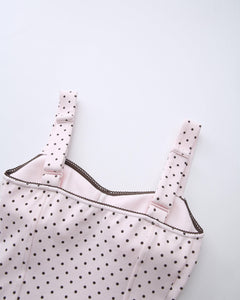 Whimsy Doll Cotton Active Top（Brown Polka）