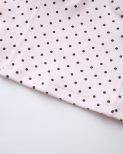 Whimsy Doll Cotton Active Top（Brown Polka）
