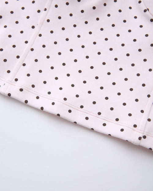 Whimsy Doll Cotton Active Top（Brown Polka）