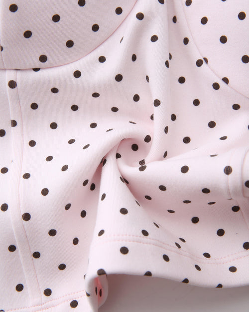 Whimsy Doll Cotton Active Top（Brown Polka）