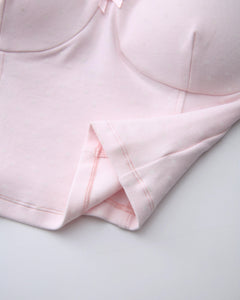 Whimsy Doll Cotton Polka Active Top(White Polka)
