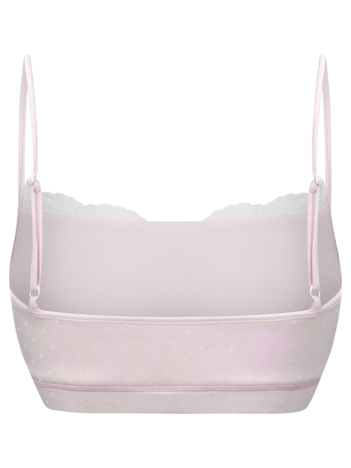 Whimsy Doll Cotton Polka Active Bralette(Pink)