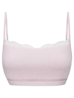 Whimsy Doll Cotton Polka Active Bralette(Pink)