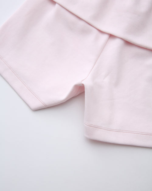 Whimsy Doll Cotton Polka Active Fold Over Shorts(Pink)