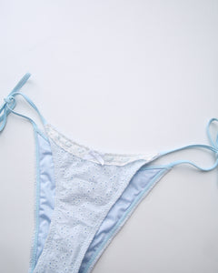 Coquette Cotton Eyelet Bikini Bottom (Baby Blue)