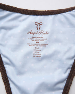 Coquette Cotton Eyelet Bikini Bottom (Brown)