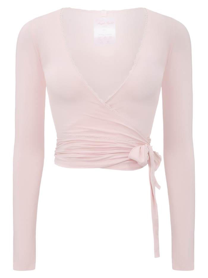 Whimsy Doll Pilates Wrap Cardigan（Pink）