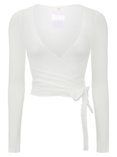 Whimsy Doll Pilates Wrap Cardigan（White）