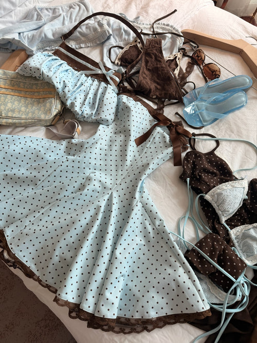 Dolly Polka Dot Bag (Baby Blue)